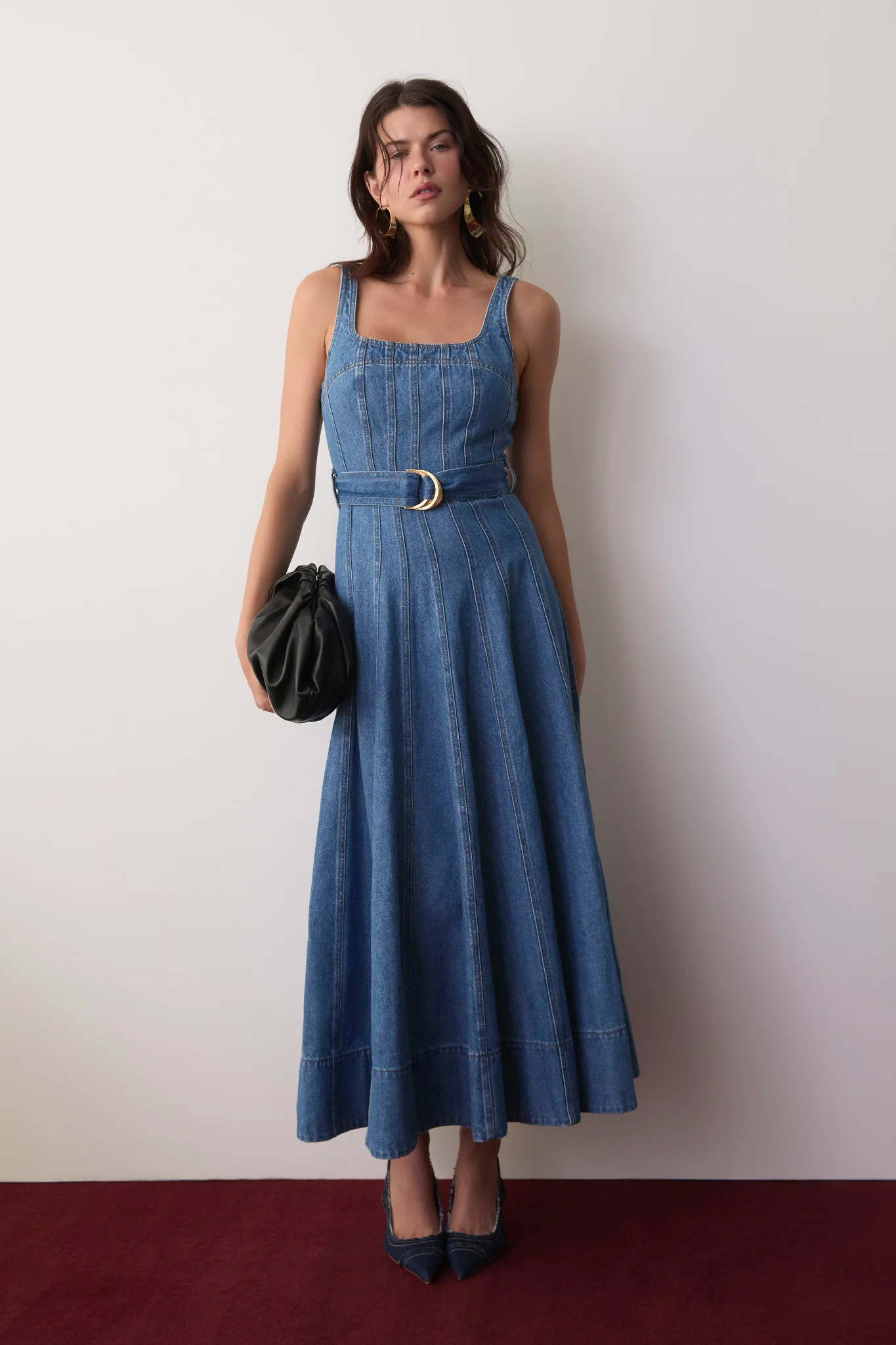 Rainer Denim Midi Dress | aje. (US, UK, Europe, ROW)