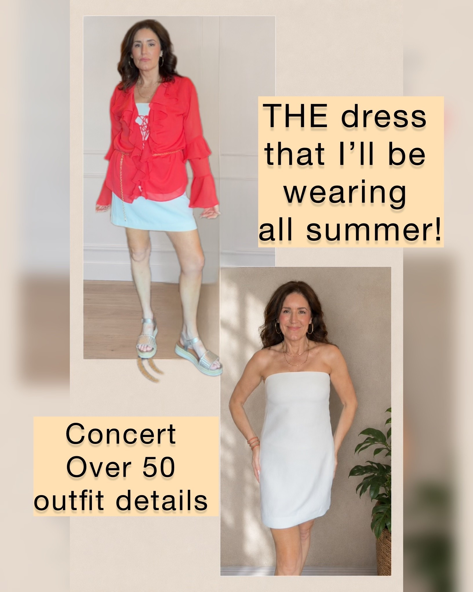 Bruno Mars concert outfit 🎶✨
This white dress is the perfect summer/vacation look — comfortable, simple, and easy to style for a concert night out.

#ConcertOutfit #Over40Style #Over50Style #SummerOutfit #WhiteDress #VacationStyle #MidlifeFashion #ConcertStyle #VacationLook #WomenOver4

#LTKOver40 #LTKTravel #LTKootd