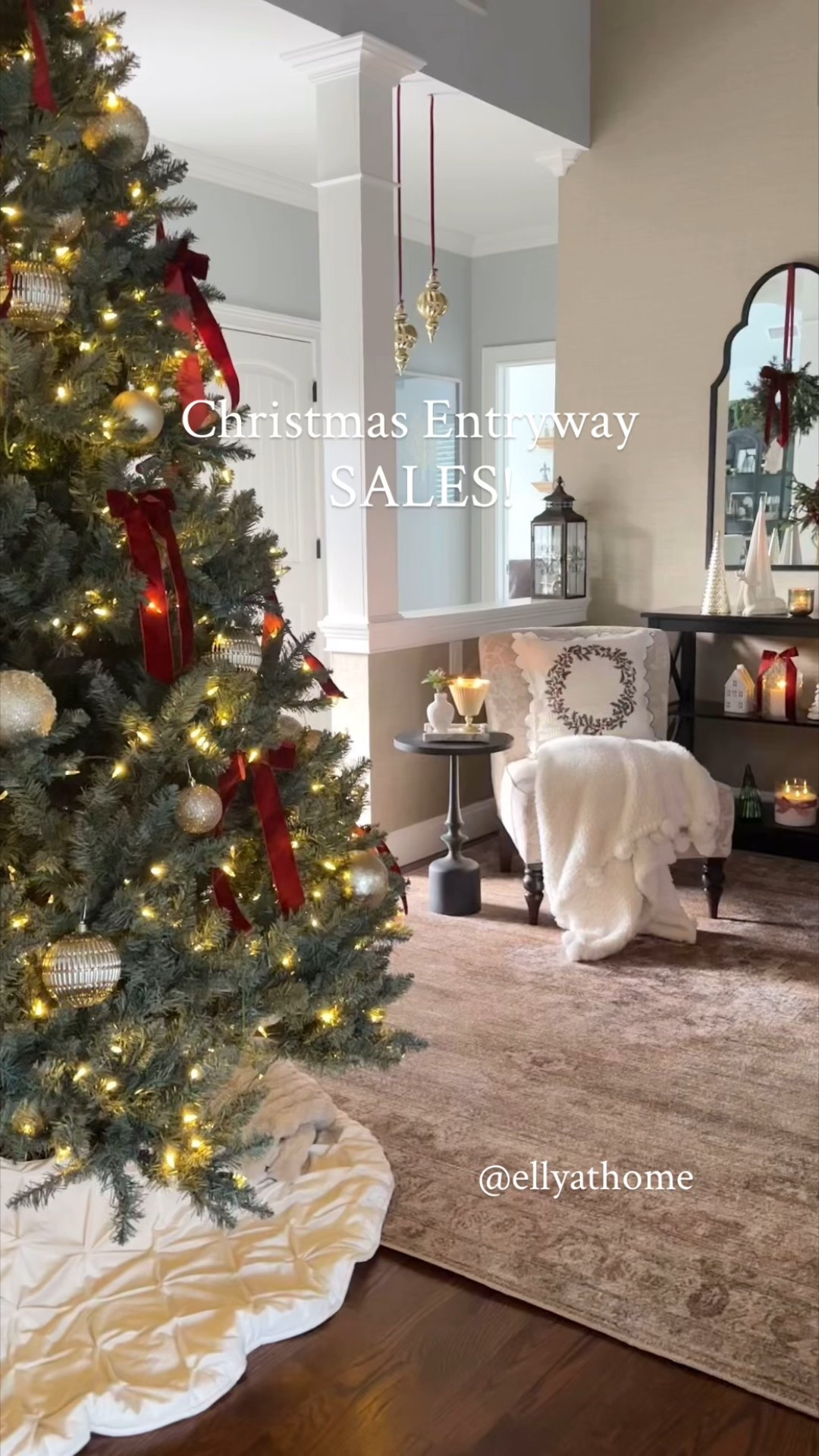 Christmas, holiday entryway sales! Shop Christmas tree, area rug, ornaments, velvet bows, throw blanket, pillows, candles, crystal houses and more holiday home decor accessories. Pottery Barn, king of Christmas, amazon, Target, Wayfair. 

#LTKHoliday #LTKSaleAlert #LTKHome