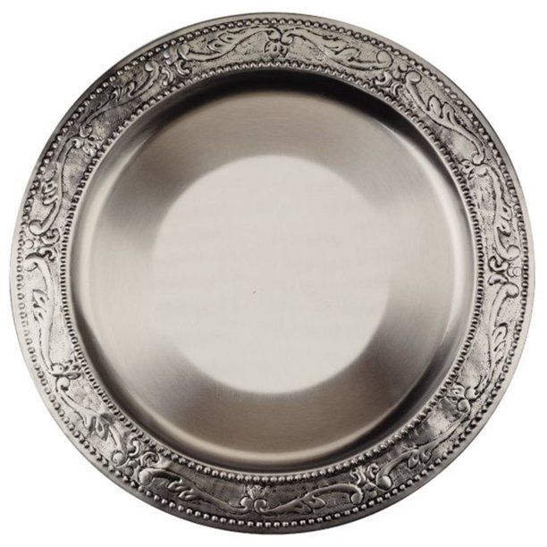 13" Antique Embossed Victoria Charger Plates, Set of 6 | Walmart (US)