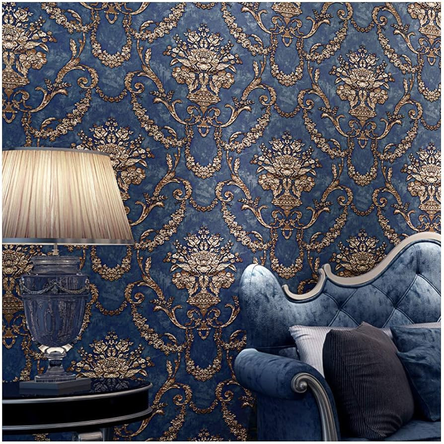 Blooming Wall Vintage French Damasks High Standard Textured Wallpaper Wall Paper for Livingroom K... | Amazon (US)