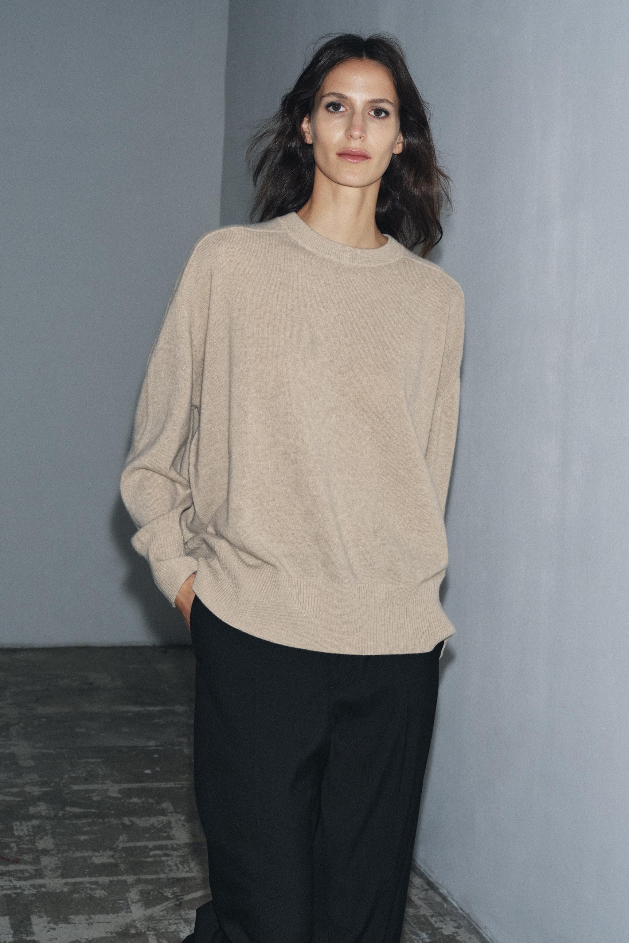 100% WOOL OVERSIZE JUMPER | Zara UK