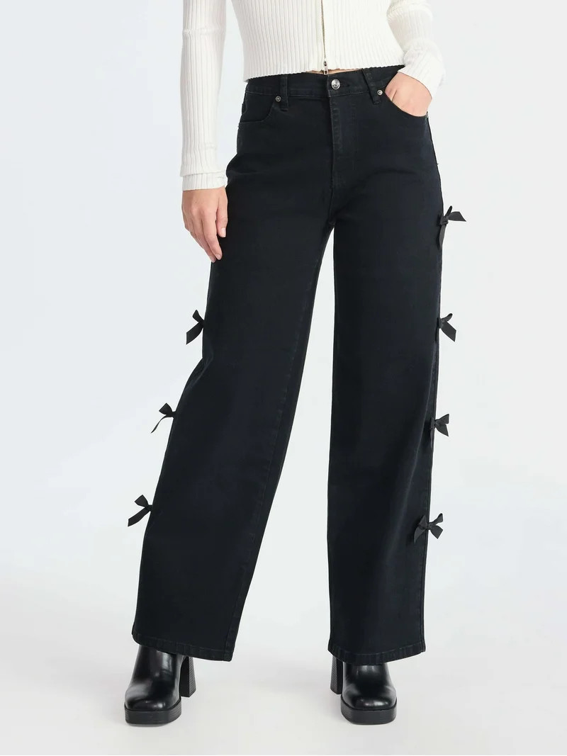 Madden NYC Women's Bow Jeans | Walmart (US)