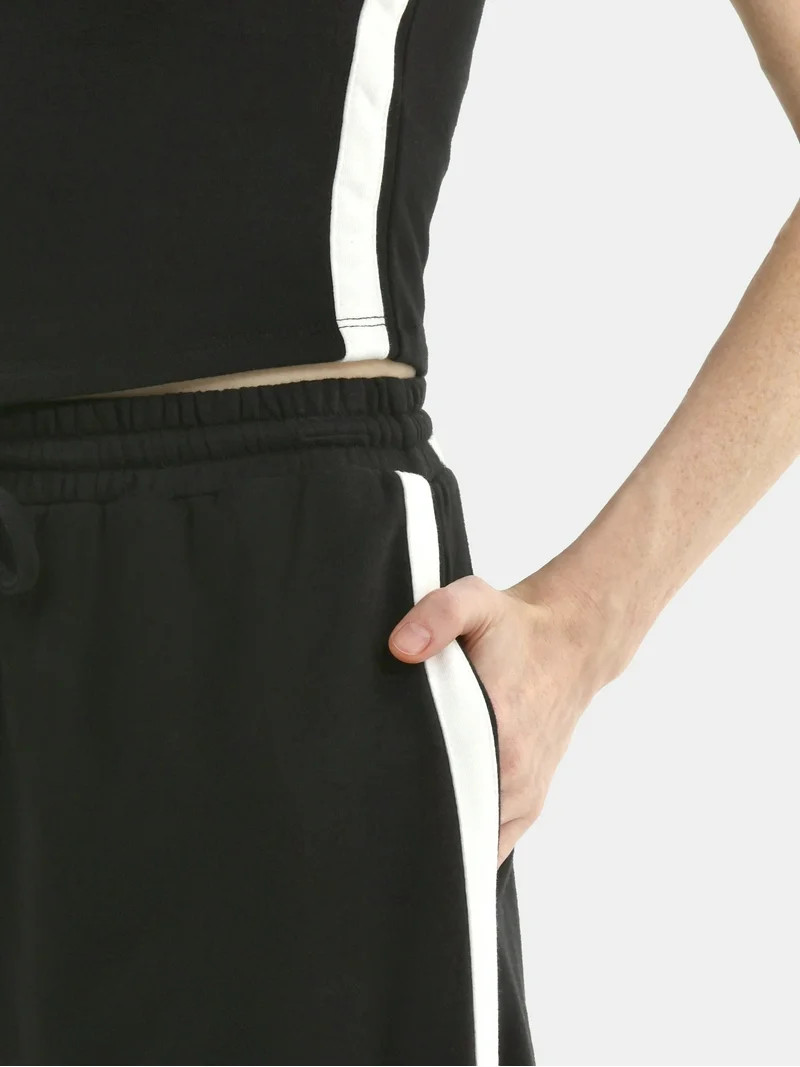 No Boundaries French Terry Tube Top and Pants Set, 2-Piece, Women's | Walmart (US)
