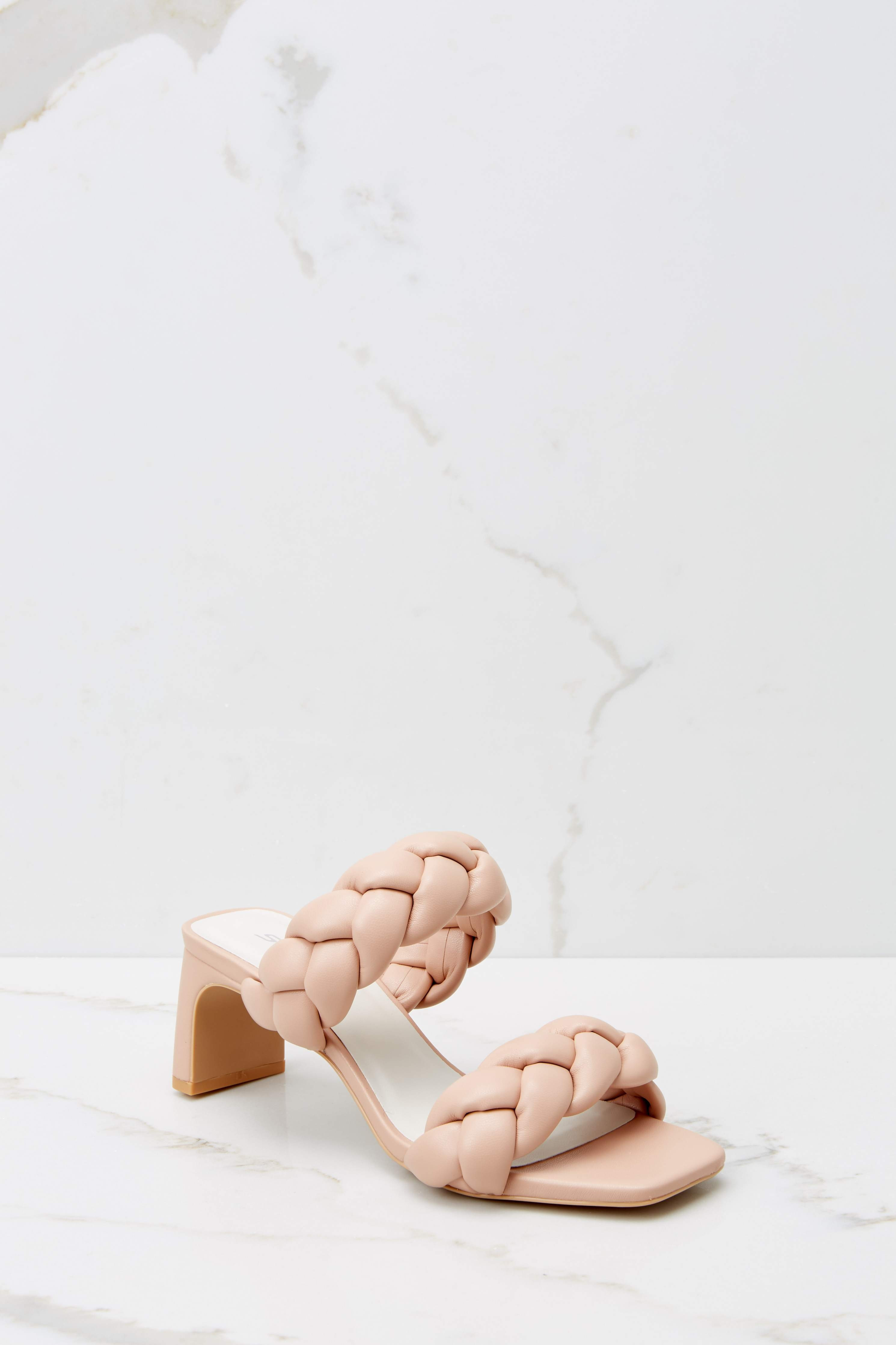 Alluring Ways Nude High Heel Sandals | Red Dress 