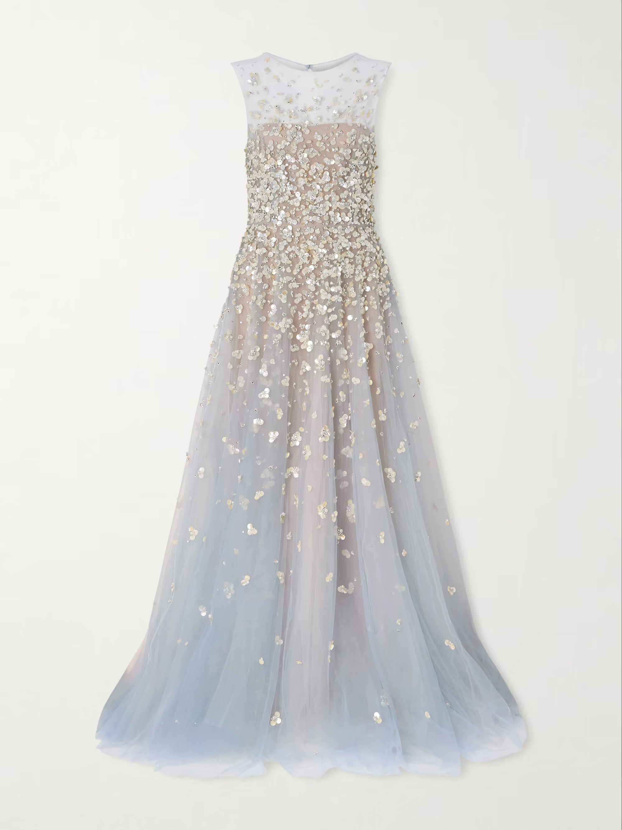 Embroidered tulle gown | NET-A-PORTER (US)