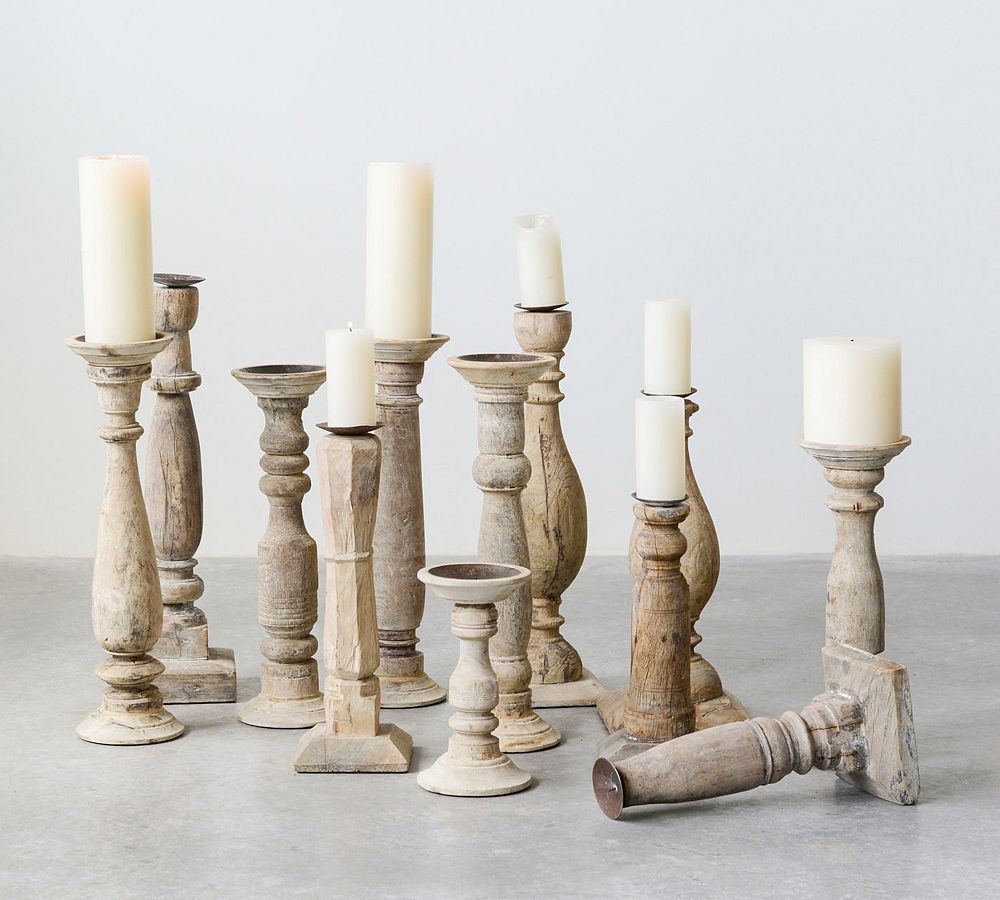 Found Reclaimed Candleholders - Set of 6 | Pottery Barn (US)