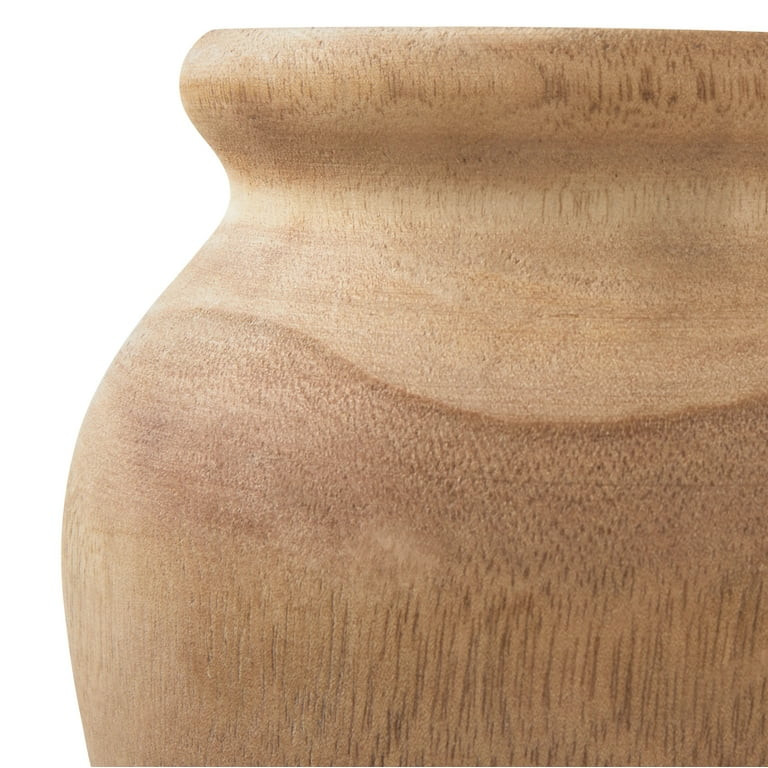 Better Homes & Gardens Natural Wood Vase, 7" | Walmart (US)