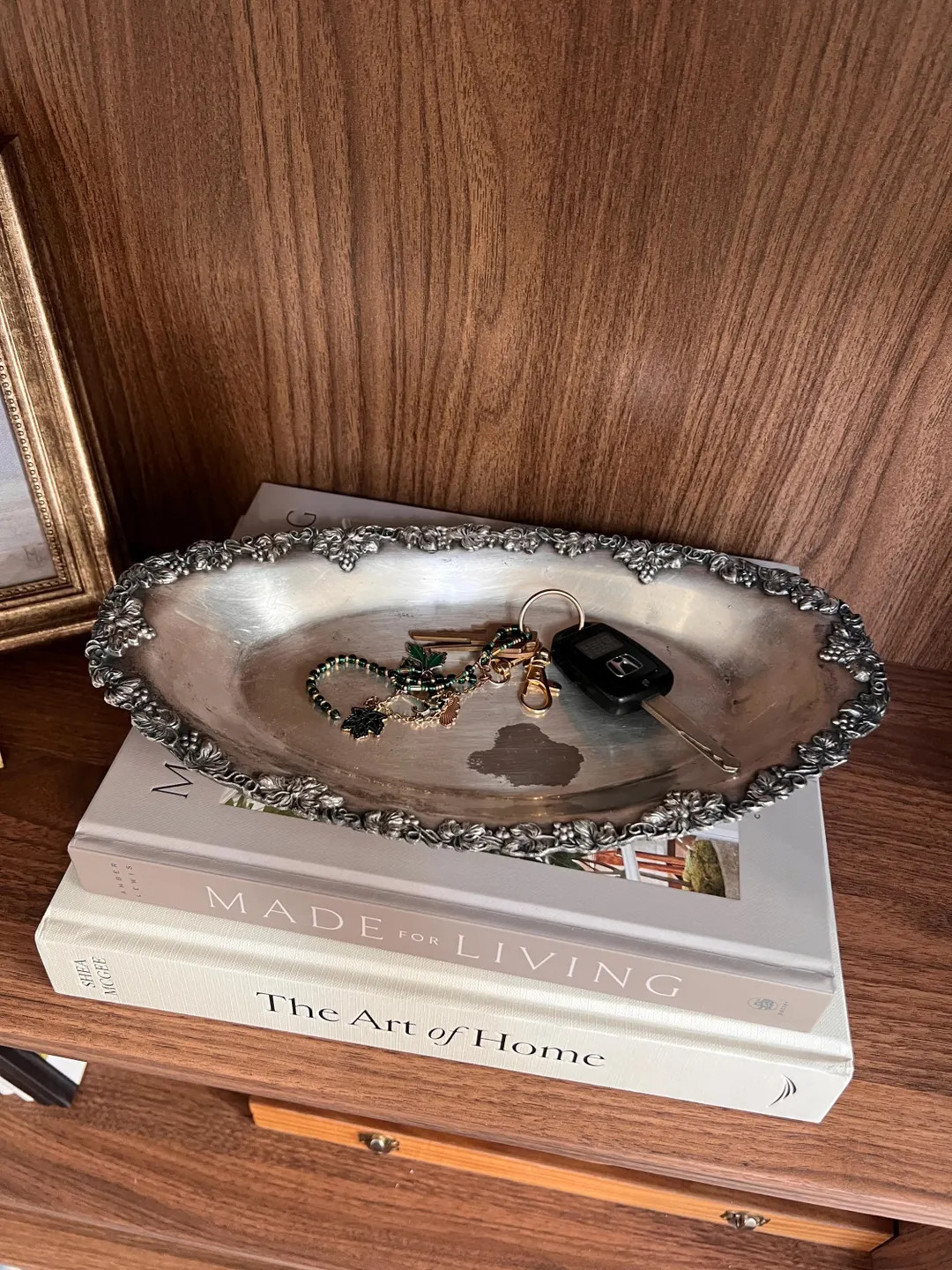 Vintage Silverplate Oval Tray Trinket Dish Entry Plate - Etsy | Etsy (US)