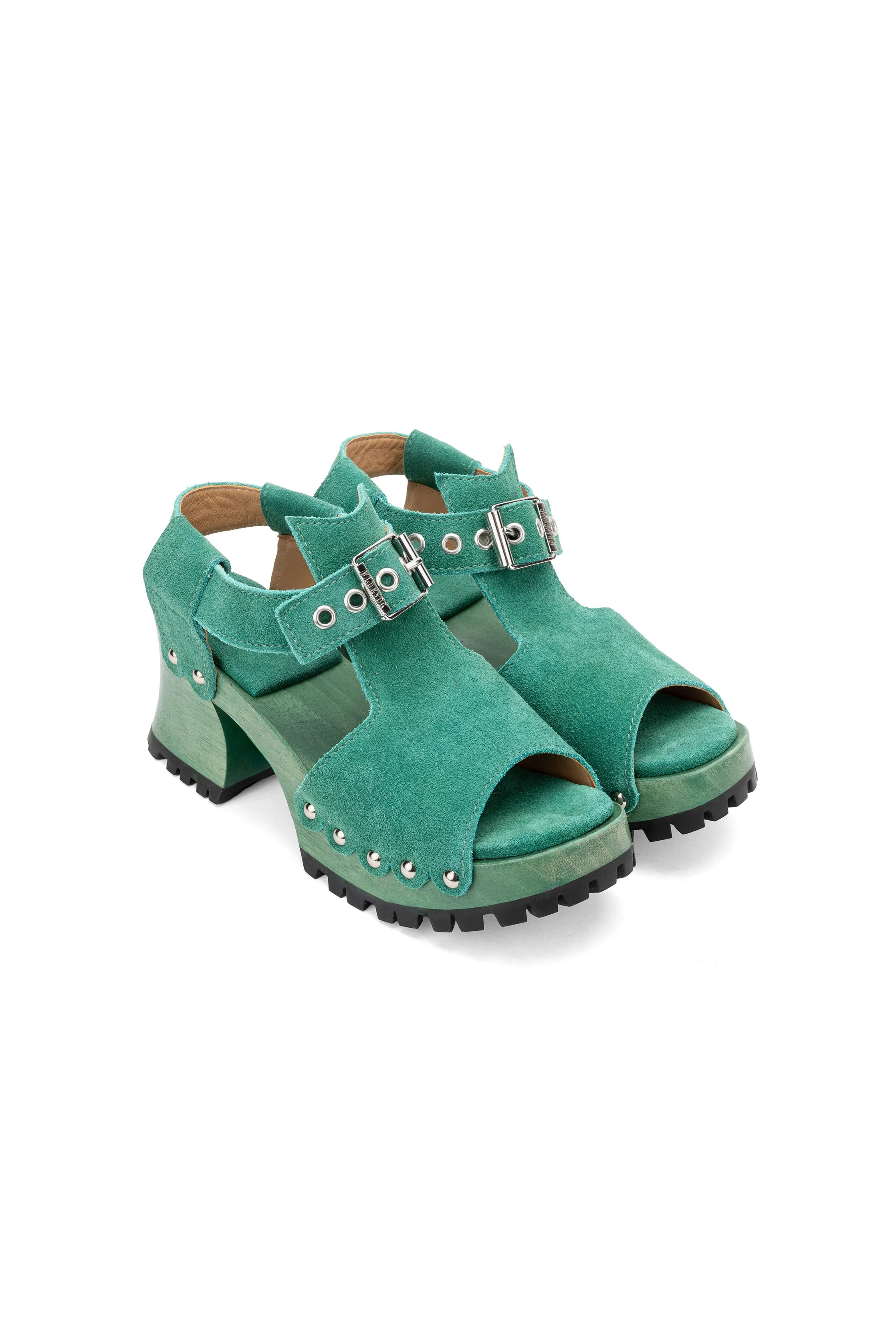 John Fluevog x Anna Sui Clog Sandals - Green | Anna Sui