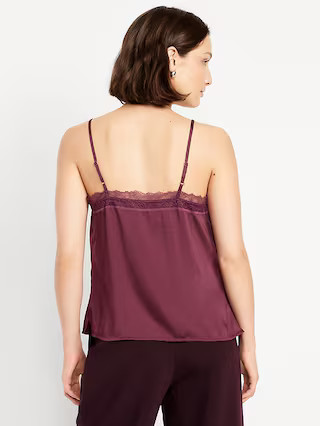 Lace-Trim Satin Cami Top | Old Navy (US)