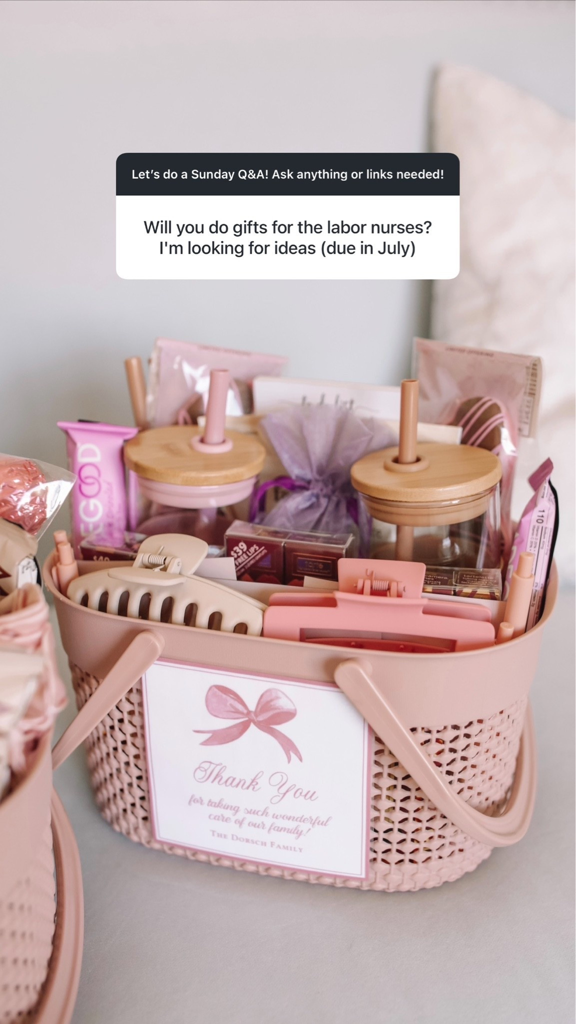 What I filled my “thank you” baskets for the nurses after my second baby! 🩷

#LTKmomlife #LTKBump #LTKBaby