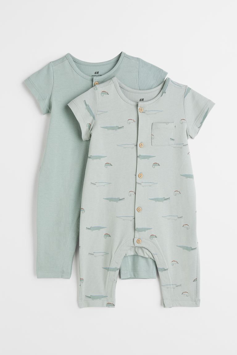2-pack Short-sleeved Jumpsuits | H&M (US + CA)