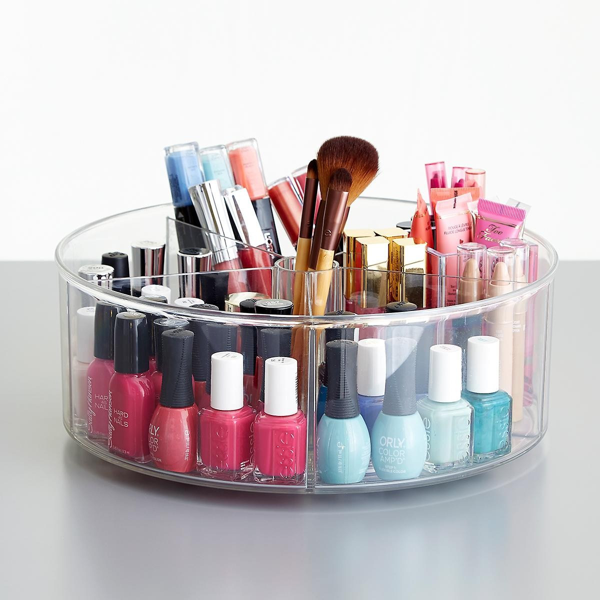 iDESIGN Linus 9" Divided Turntable Clear | The Container Store