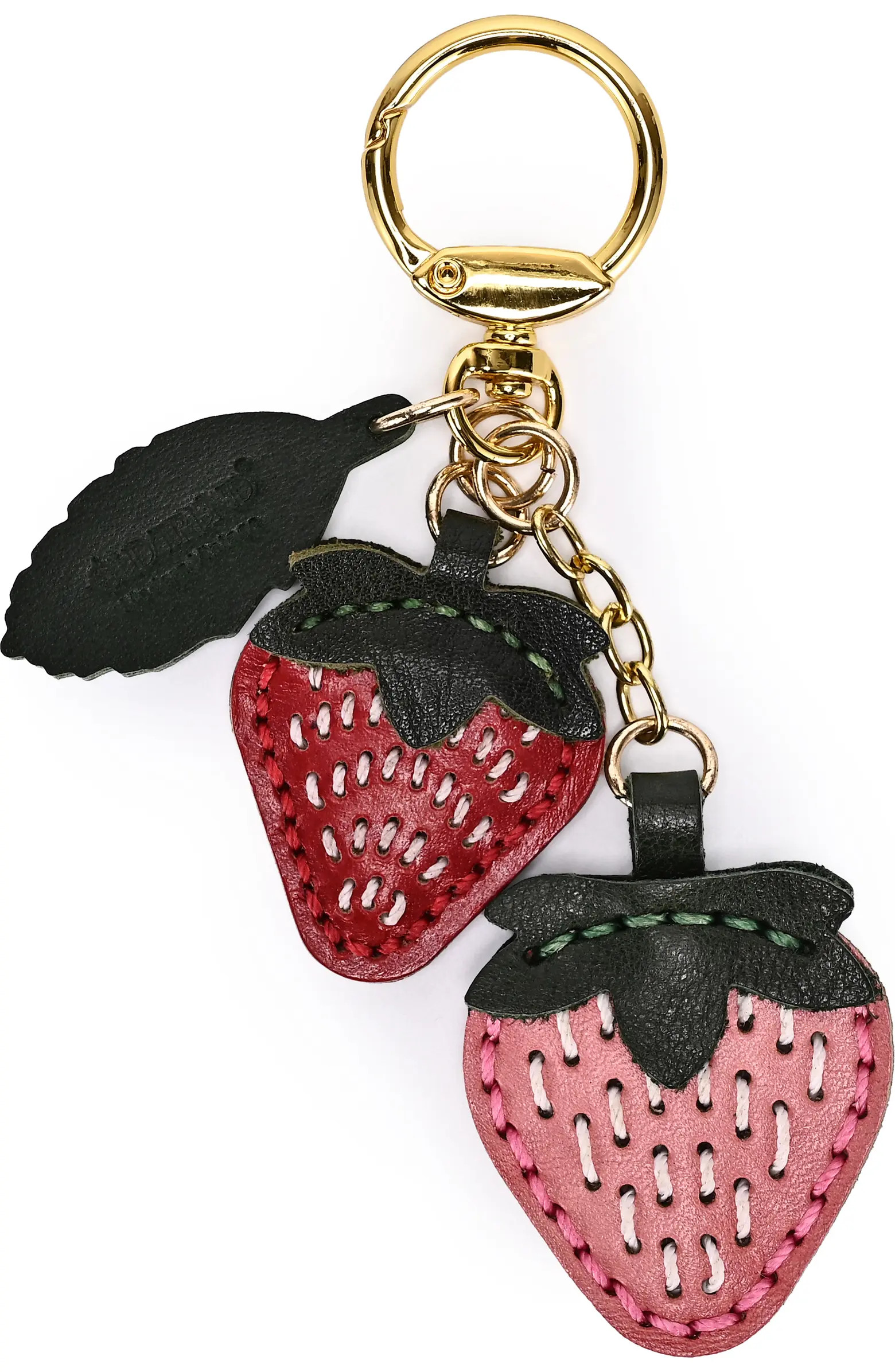 Strawberry Genuine Leather Keychain Charm | Nordstrom