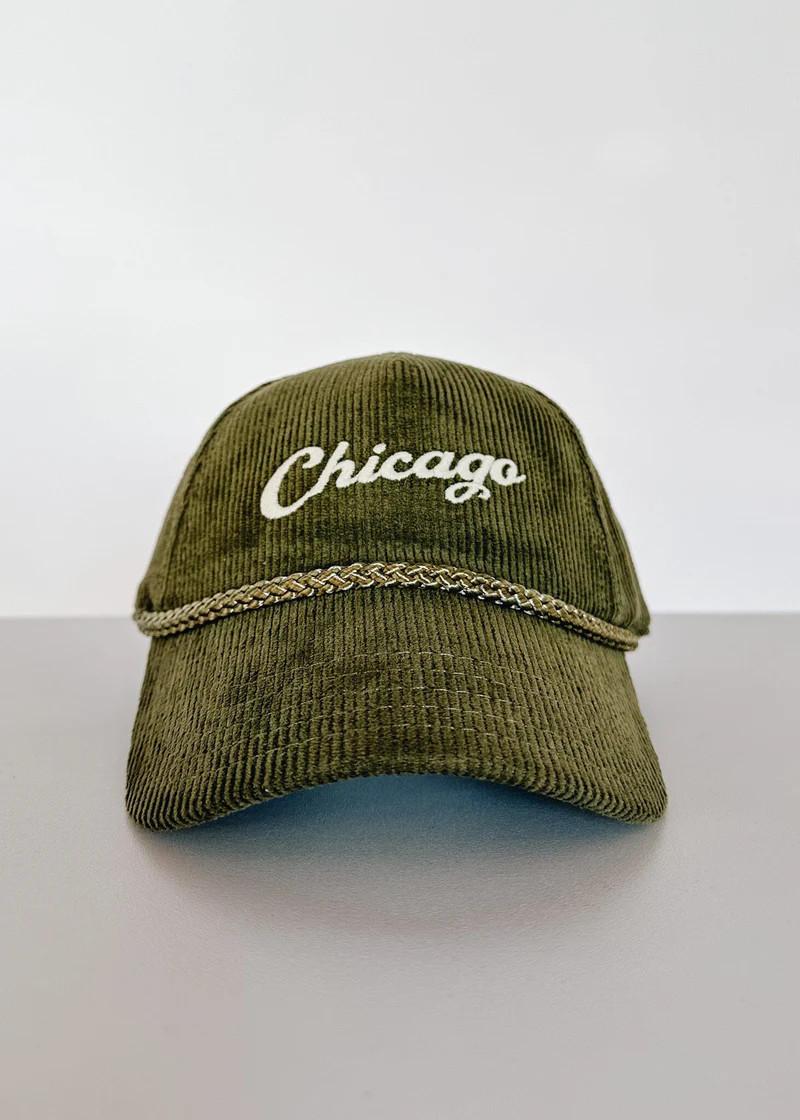 Toddler Chicago Cord Hat - Olive | Alice & Wonder