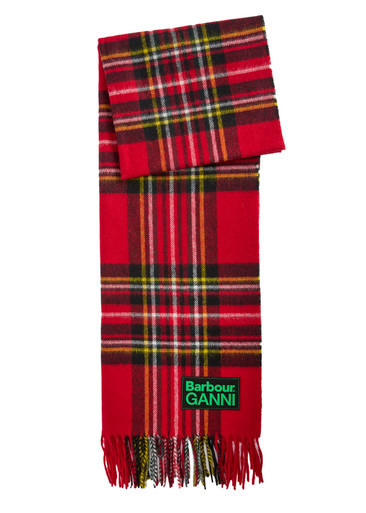 Tartan fringed wool scarf | Harvey Nichols