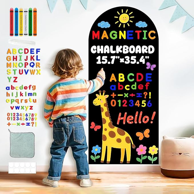 Magnetic Chalkboard for Wall Arch Magnet Wall Decal for Kids Self Adhesive Blackboard Wallpaper P... | Amazon (US)