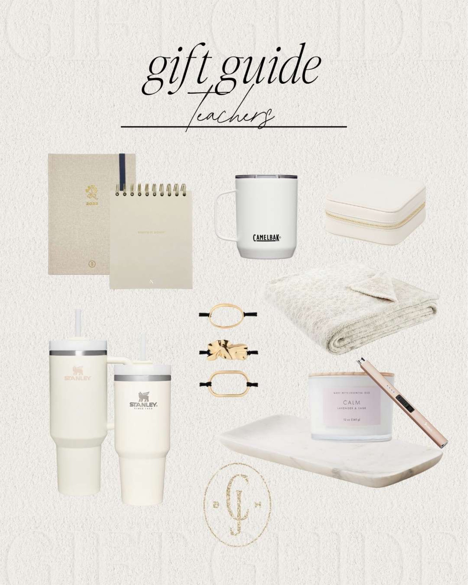 Cella Jane gift guide. Planner, notebook, insulated mug, jewelry case, cozy blanket, insulated water bottle, hair bands, candle, lighter  

#LTKGiftGuide #LTKHoliday