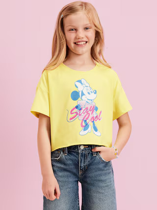 Old Navy x Disney© Cropped Graphic Raw-Edge T-Shirt for Girls | Old Navy | Old Navy (US)