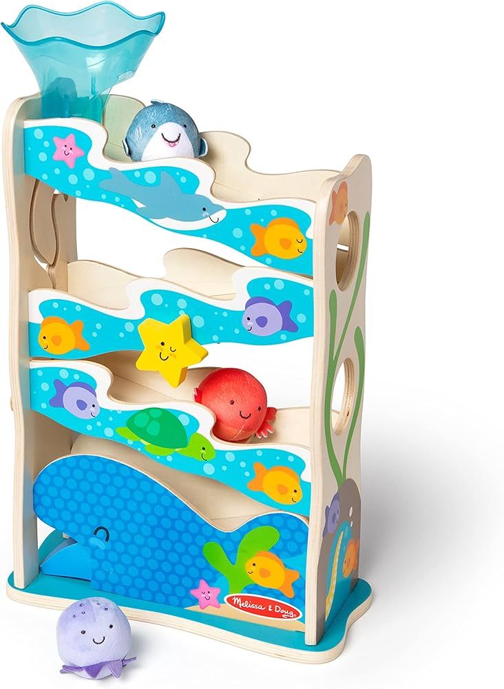 Melissa & Doug Rollables Wooden Ocean Slide Toy (5 Pieces) - Ocean Themed , Early Learning Toys F... | Amazon (US)