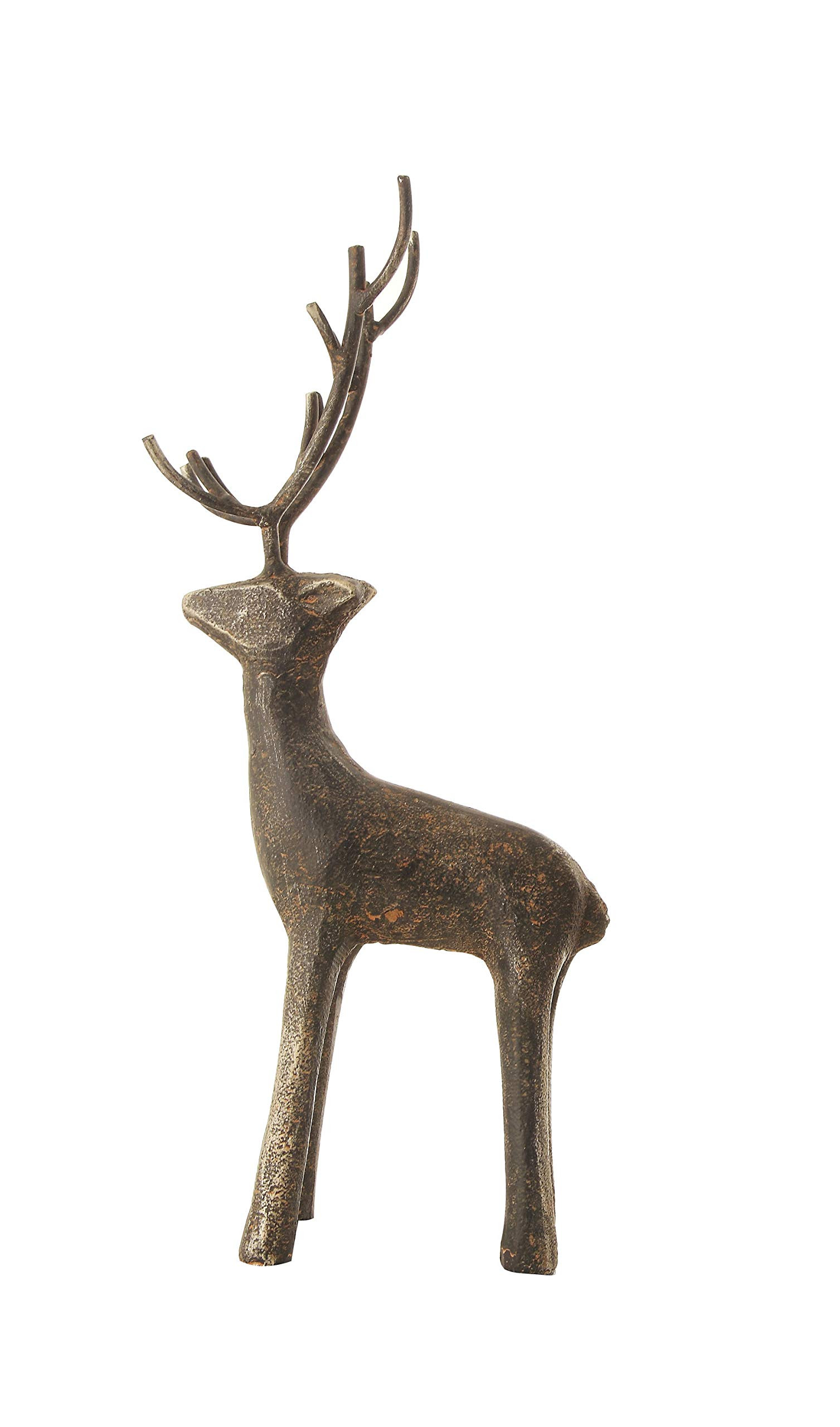 Creative Co-Op Cast Iron Standing Deer Figures and Figurines, Black | Amazon (US)