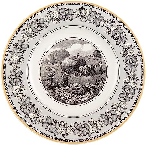Villeroy & Boch Audun Ferme Dinner Plate, 10.5 in, White/Gray/Yellow | Amazon (US)