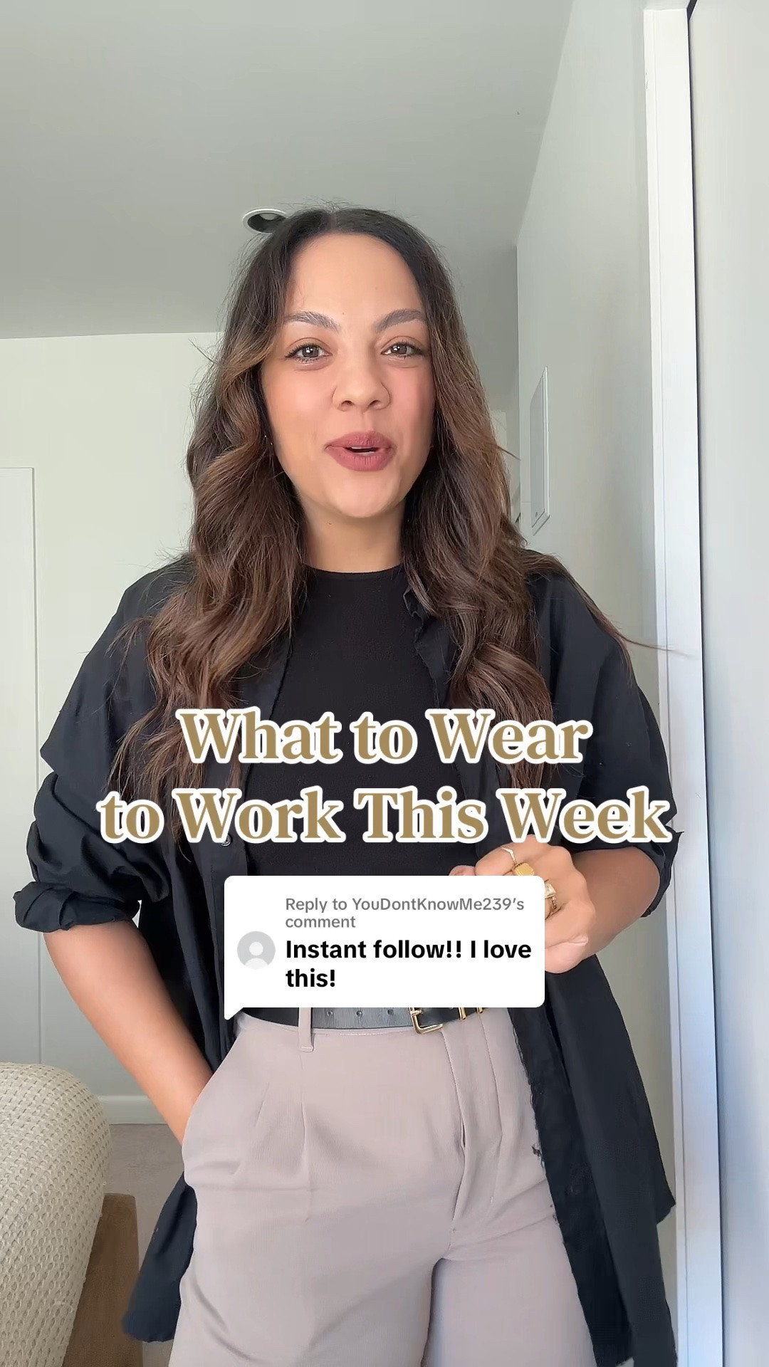 Here is what you can wear to work this week!

Monday:
-Aritzia taupe tailored trousers, I have a size 10. 
-Black tank top, similar linked. 
-Black poplin button-up shirt. 
-Abercrombie black belt. 
-Ganni leopard print tote bag. 

Tuesday:
-Aritzia taupe cardigan, similar linked. 
-Quince black dress, similar linked. 
-Poppy Barely snakeskin print kitten heels. 
-Madewell black leather tote bag. 

Wednesday:
-Aritzia black oversized blazer, I have a size 10. 
-Aritzia white T-shirt, I have a medium. 
-Aritzia olive green pull-on pants, I have a size medium. 

Thursday:
-Aritzia pleated midi skirt, I have a medium. Similar colour linked. 
-Aritzia black T-shirt, I have a medium. 

Friday:
-Zara burgundy polka dot blouse. 
-Aritzia white barrel trousers, I have a size 10. 
-Gold sling-back kitten heels, similar linked.

#LTKworkwear #LTKsummer #LTKstyletip