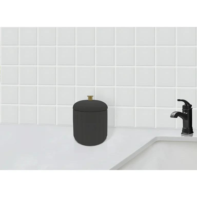 Beautiful By Drew Barrymore Bathroom Canister- Dark Gray | Walmart (US)