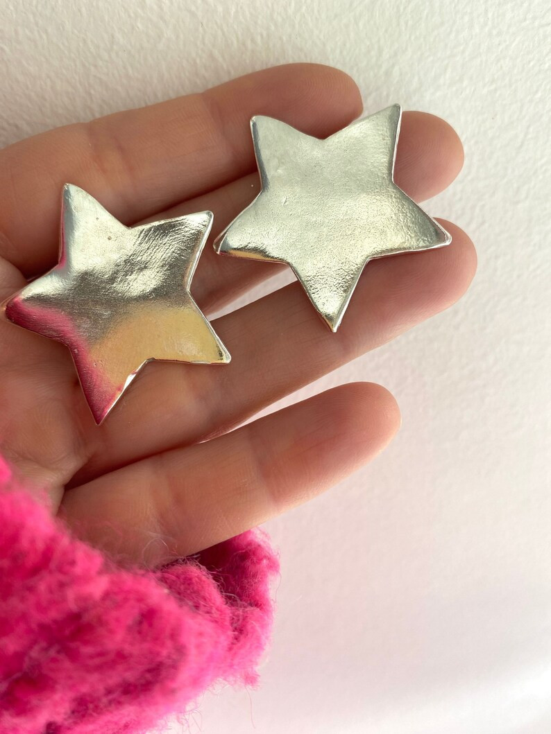 Star Earrings Sterling Silver 925 - Etsy | Etsy (US)