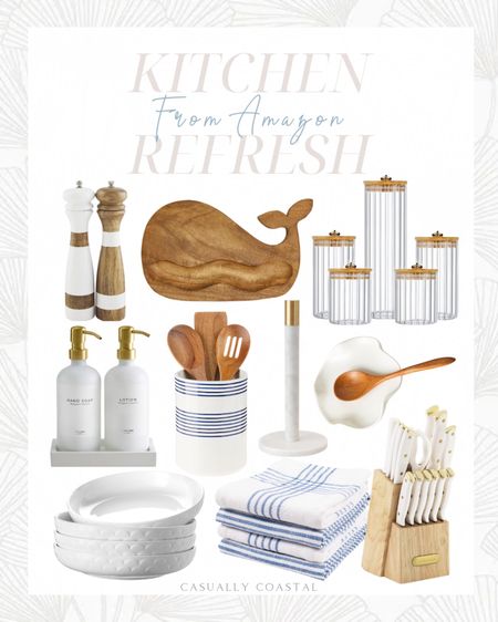 Amazon Kitchen Refresh 

Amazon home, Amazon kitchen, affordable kitchen decor, kitchen decor, home, kitchen refresh, neutral kitchen, coastal kitchen, neutral home, neutral style, coastal, coastal style, home, kitchen, salt and pepper grinders, hand towels, assorted glass jars, whale serving bowl, plaid towels, soap dispensers, white and gold knife set 

#LTKstyletip #LTKfindsunder50 #LTKhome