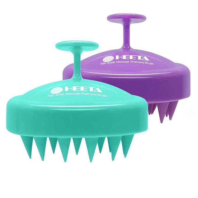 2-Pack Hair Scalp Massager Shampoo Brush, Heeta Wet and Dry Hair Scalp Brush with Soft Silicone (... | Amazon (US)