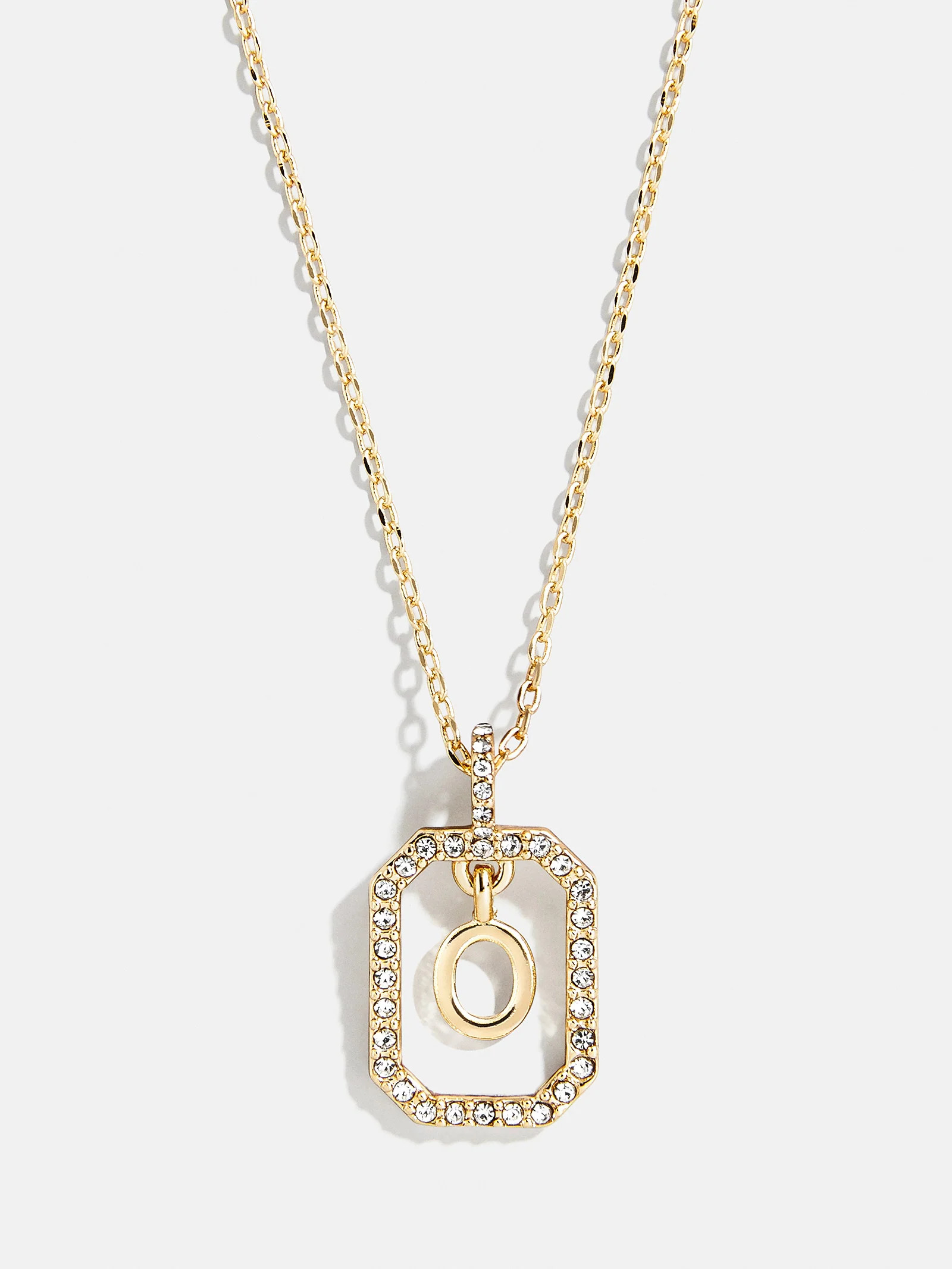 Alicia Initial Necklace - Gold/Pavé | BaubleBar