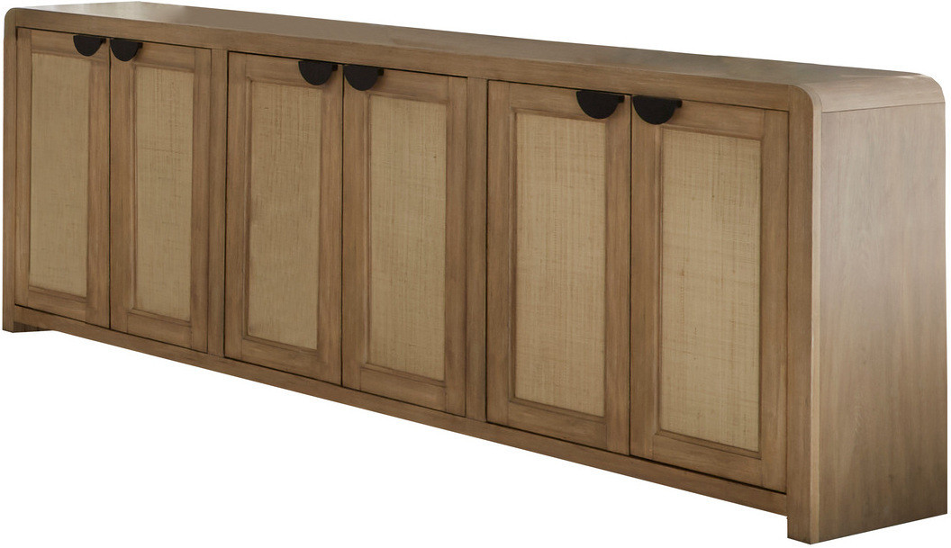 Escape 90 Inch Console With Reversible Panel Doors In Light Brown | 1stopbedrooms