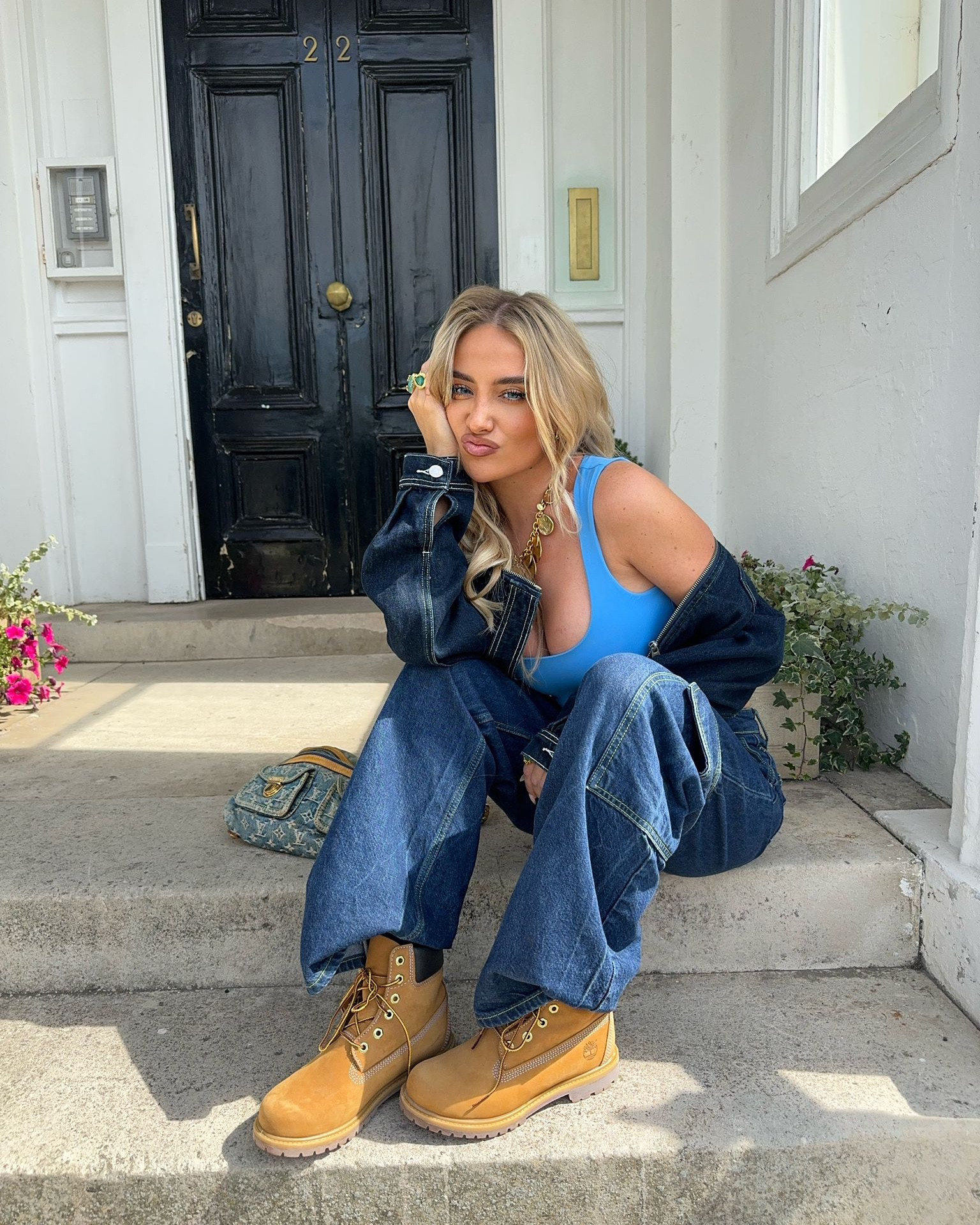Ganni, Princess polly, Mistress rocks, Timberland, Asos, Louis vuitton, Mango, Stradivarius, summer outfit, casual outfit, double denim outfit, cargo jeans, denim jacket, Timberland boots, denim bag, luxury bag, denim on denim, summer outfits, casual outfits, charm necklace

#LTKsummer #LTKstyletip #LTKeurope