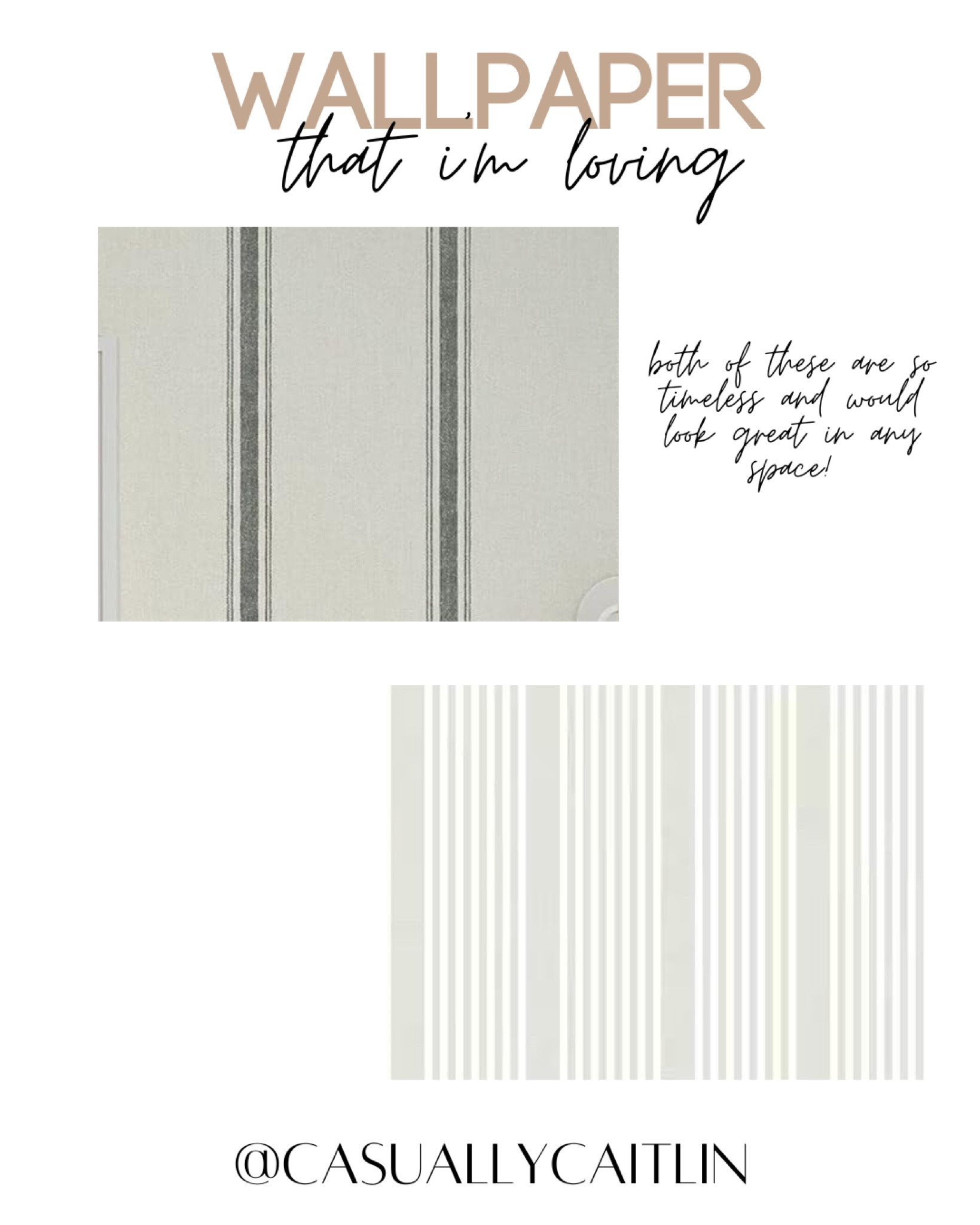 Love these two striped wallpapers! They are so timeless and would look great in any room from a bedroom to a laundry room.

#LTKFindsUnder50 #LTKHome #LTKStyleTip