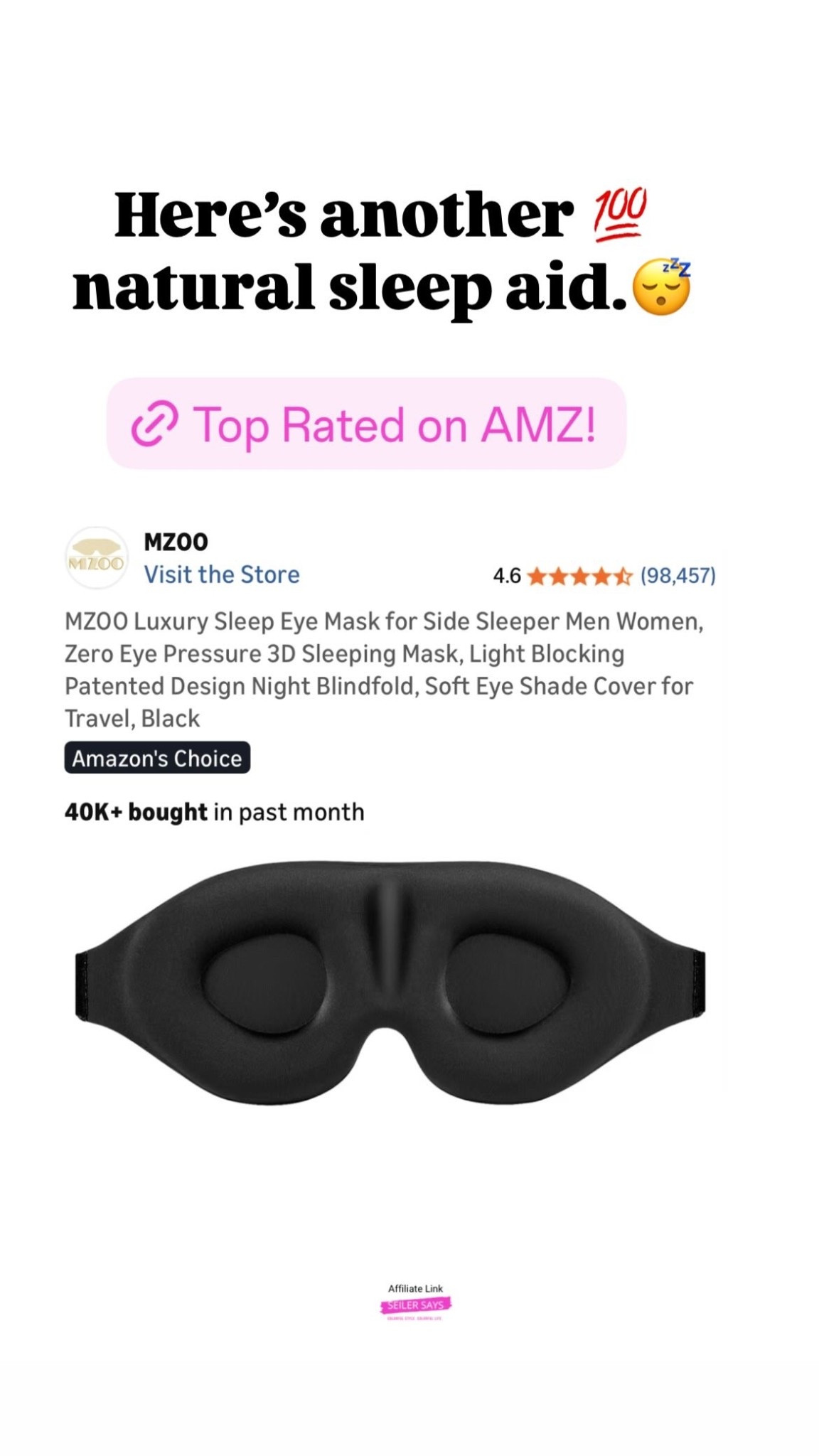 Here’s another 💯 natural sleep aid.😴 Amazon sleeping masks.

#LTKOver40 #LTKTravel #LTKBeauty