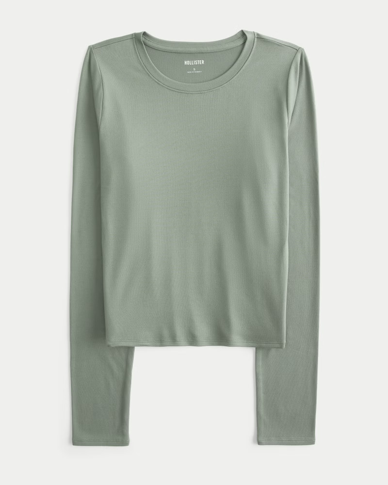 Women's Soft Stretch Seamless Fabric Long-Sleeve Top from Hollister | Hollister (US)