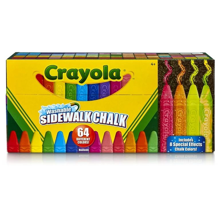 Crayola Ultimate Washable Sidewalk Chalk, 64 Count - Walmart.com | Walmart (US)