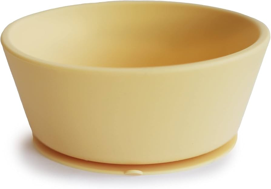 mushie Silicone Suction Bowl | BPA-Free Non-Slip Design (Daffodil) | Amazon (US)