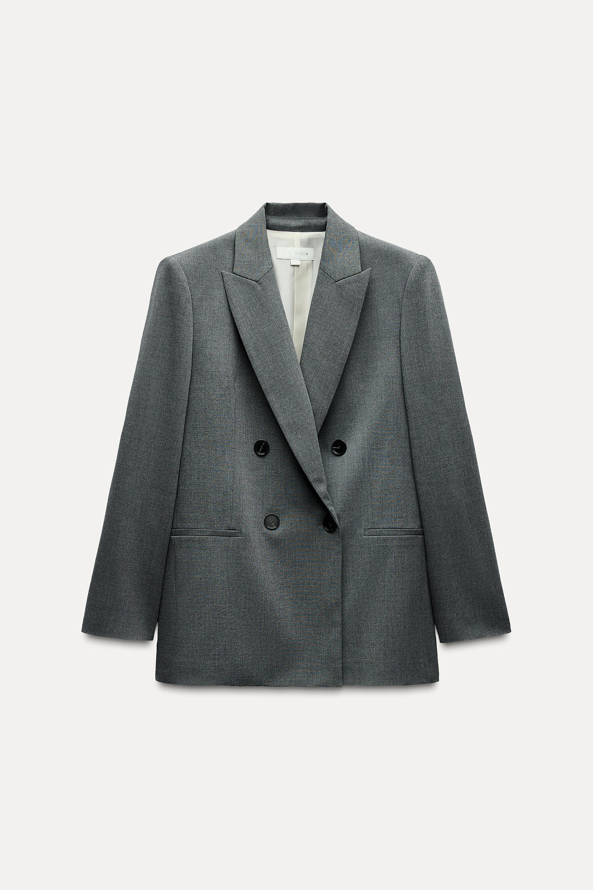 DOUBLE-BREASTED BLAZER WITH SHOULDER PADS | Zara UK