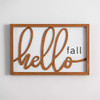 Click for more info about Natural Hello Fall Wood Wall Plaque
