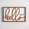 Click for more info about Natural Hello Fall Wood Wall Plaque