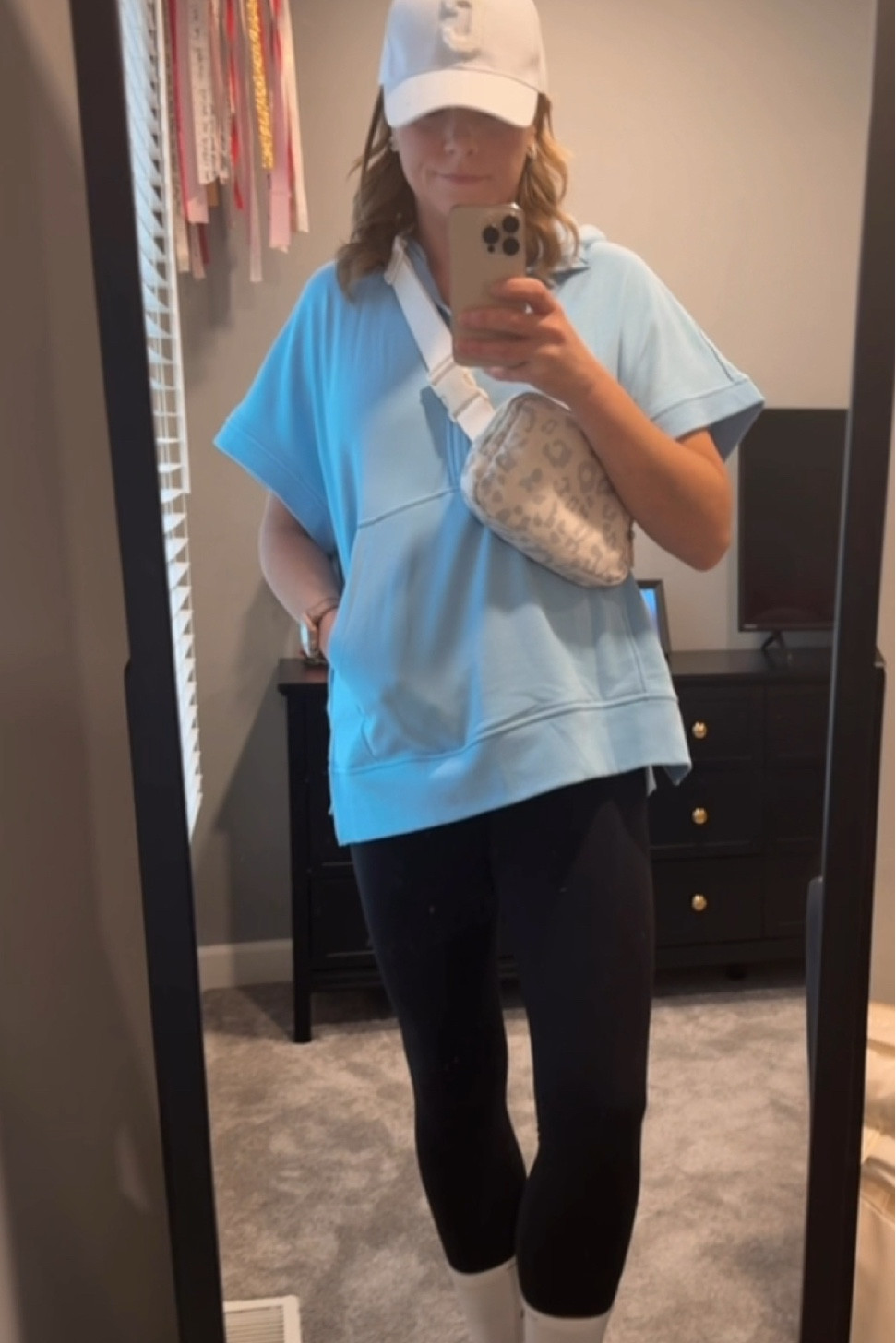 Butter soft leggings with pockets! CRZ. 
Short sleeve sweatshirt with hood kangaroo pocket 

#LTKMidsize #LTKFindsUnder50 #LTKActive