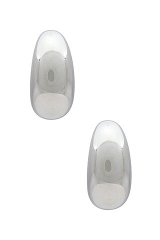 Tsuki Hoops in Silver | Revolve Clothing (Global)