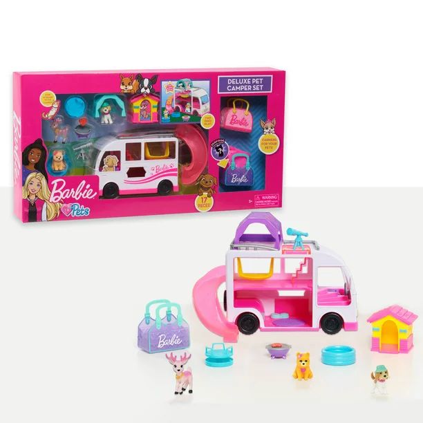 Barbie Deluxe Pet Camper Set, Kids Toys for Ages 3 up - Walmart.com | Walmart (US)