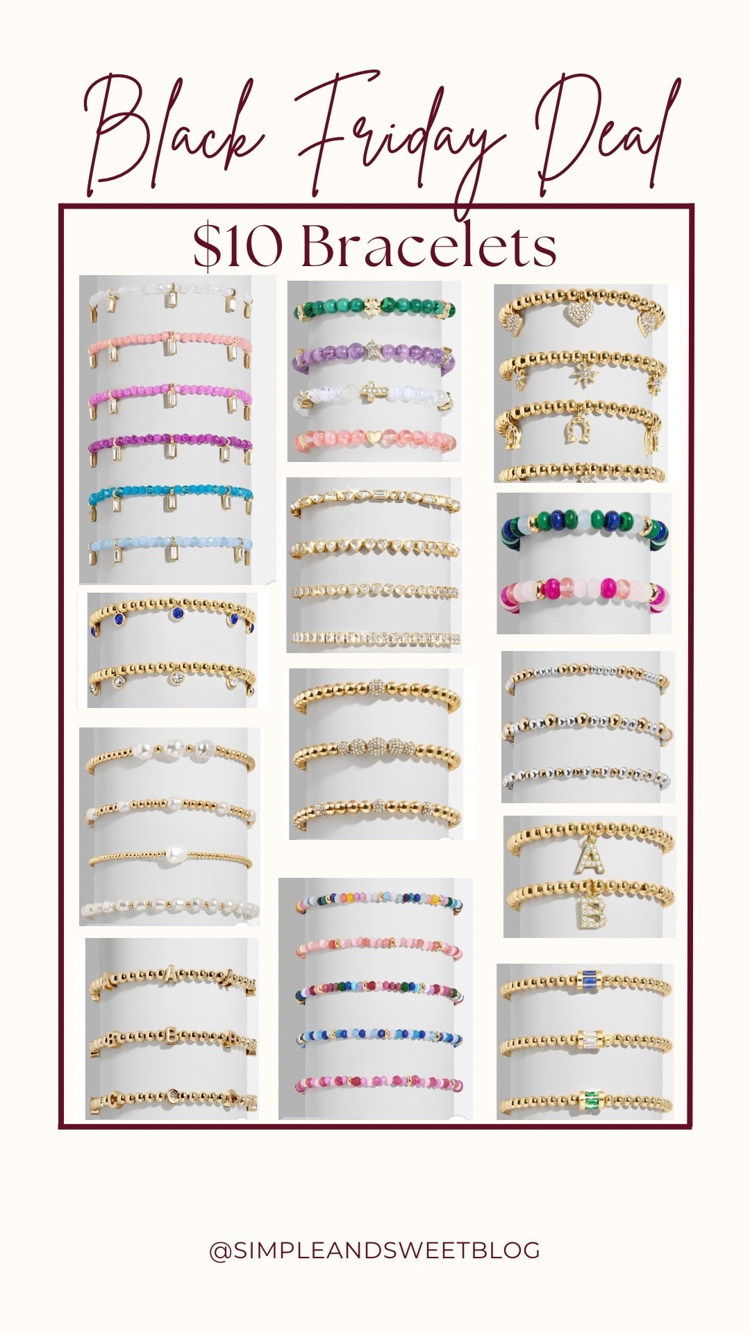 The baublebar bracelets are on sale for just $10, normally $36! Great holiday gift idea and they look great stacked together! 

#LTKGiftGuide #LTKCyberWeek #LTKHoliday