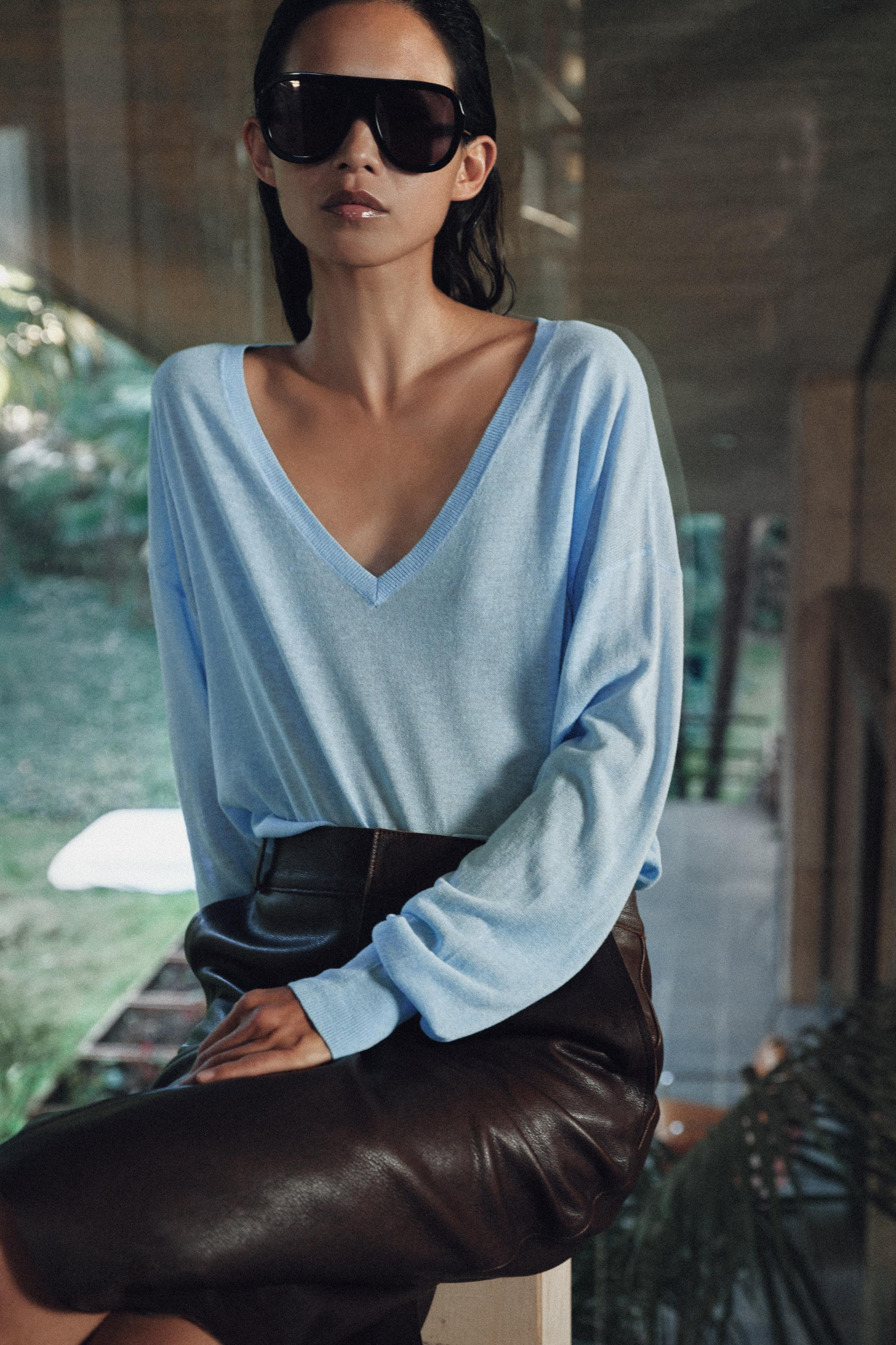 FINE KNIT V-NECK JUMPER | Zara US