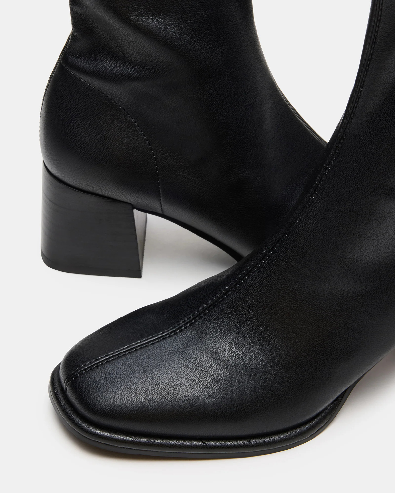 PAMMY Black Square-Toe Block Heel Women's Ankle Boot | Steve Madden (US)