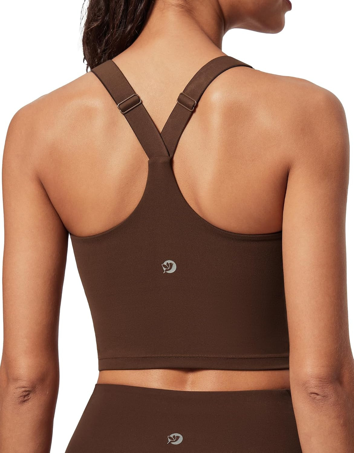 Longline Sports Bras for Women Workout Crop Tank Tops with Built in Bras | Amazon (US)